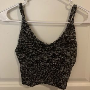 Knit crop tank top